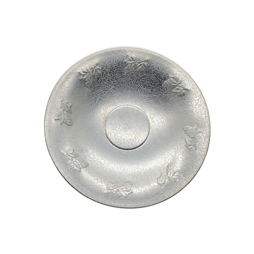 West Bend Vintage Hammered‎ Aluminum Grape Leaf Serving Bowl Mid Century 13.5"
